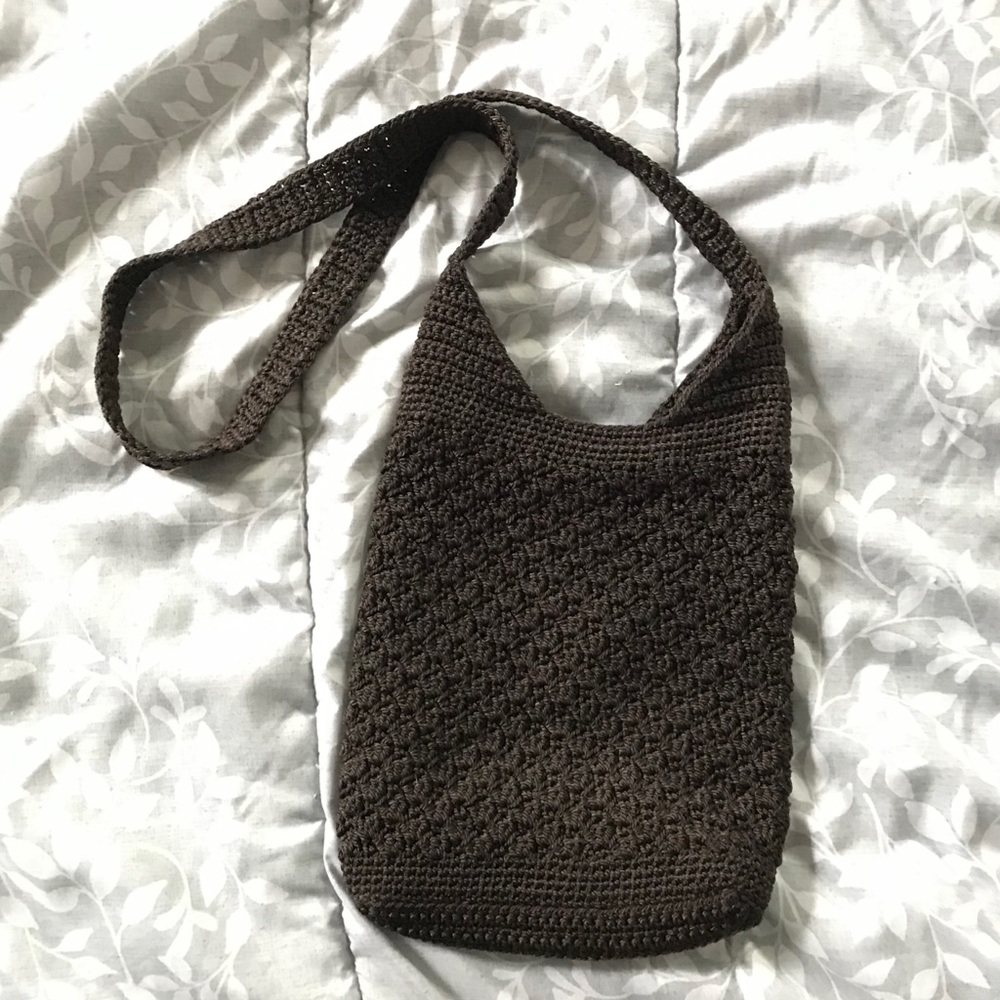 Dark Brown Woven Purse